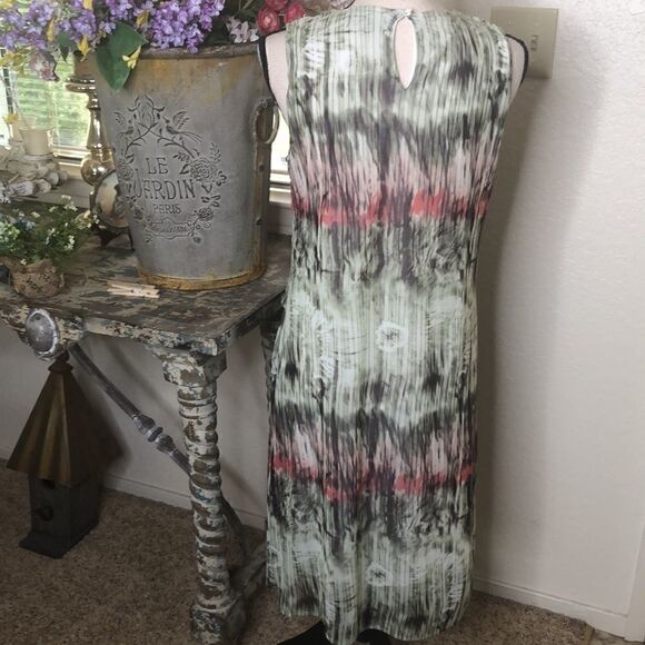 Yest Tie Dye Watercolor Tiered Shift Dress Size 10 - Picture 4 of 10
